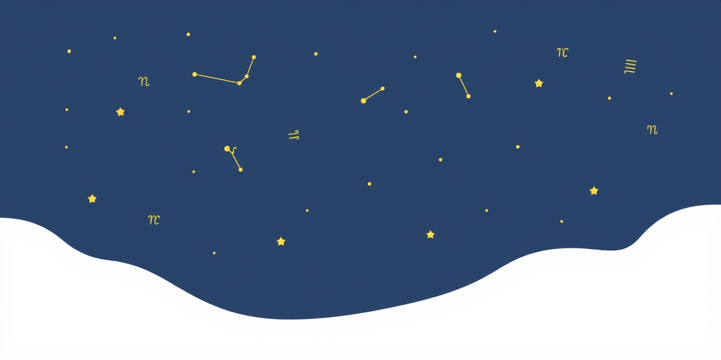 Sternenhimmel mit astrologischen Symbolen
